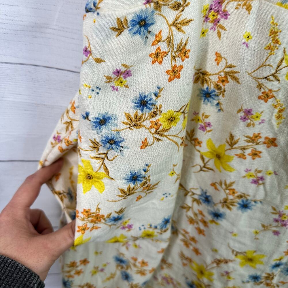 Old Navy Womens size XL Fit & Flare Tie-Strap Linen-Blend Floral Mini Dress - Picture 8 of 11